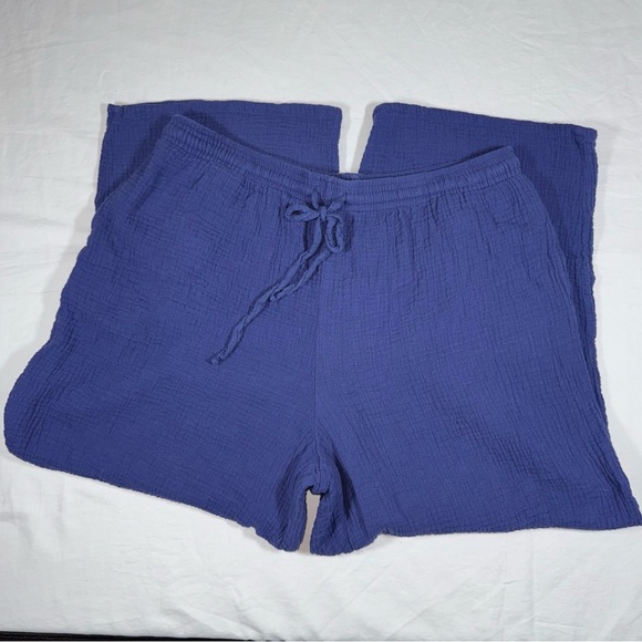 Jessica Simpson Women’s Blue Gauze Ankle Pant Size Large - Picture 3 of 5